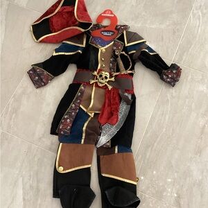Pirate Adventure Kids Costume - Black, Red, Brown